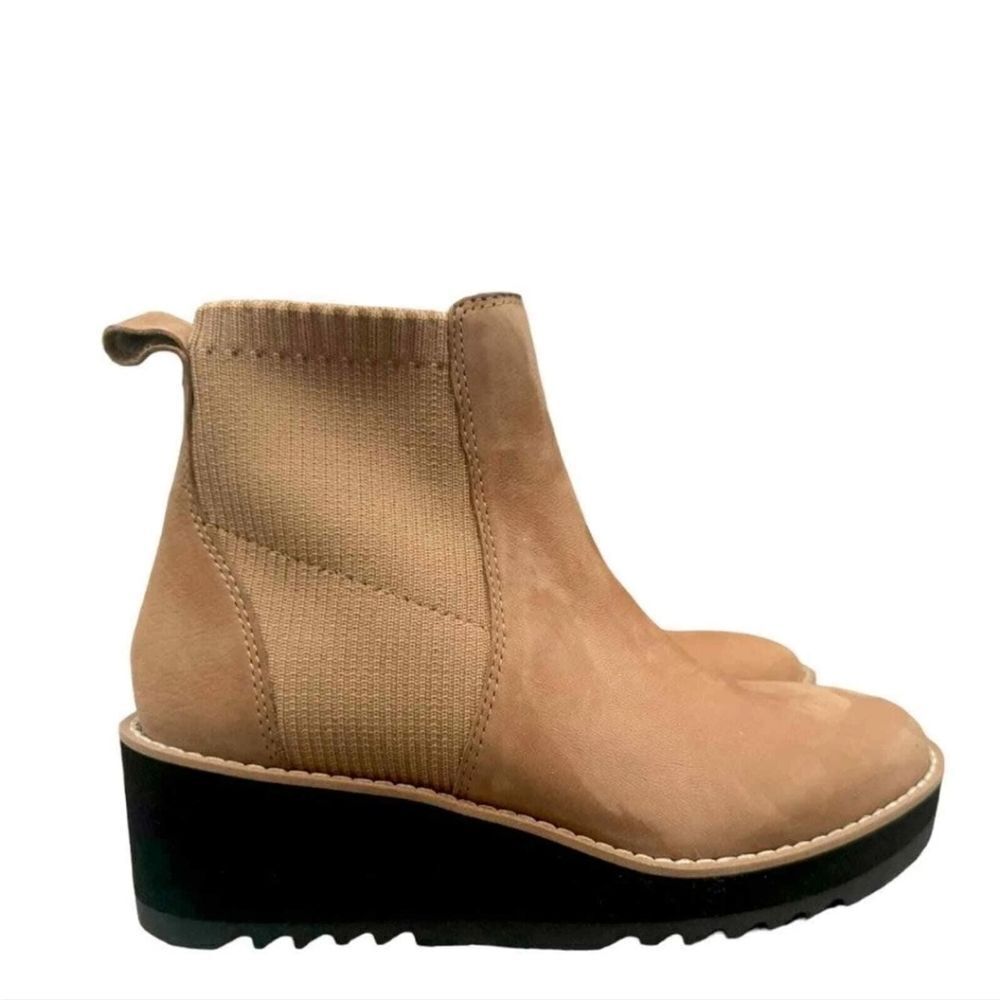 Eileen Fisher Lilou Wedge Chelsea Brown Boot Women Size 5 NWOB